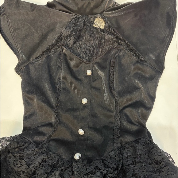 California Costume Black Lace Gothic Victorian Short Costume Dress Size Small - Picture 4 of 16